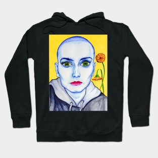 Sinead with dying flower. Hoodie